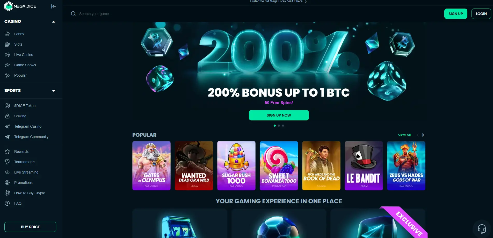 megadice casino