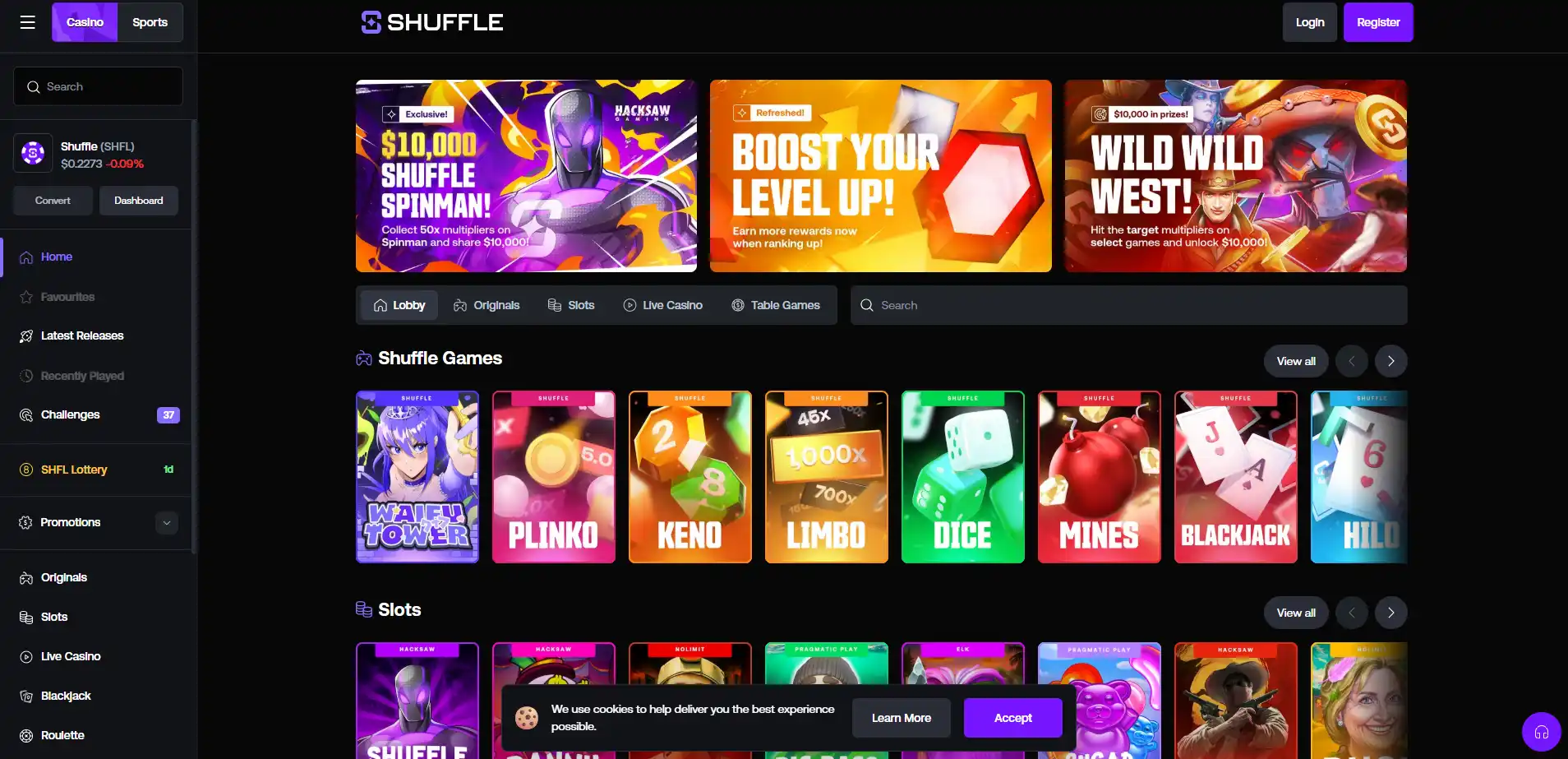 shuffle.io casino